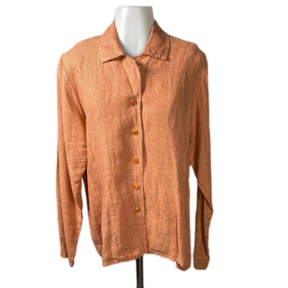 Vintage FLAX by Jeanne Engelhart Linen Blouse